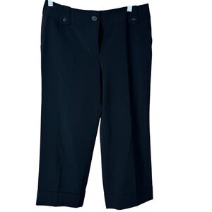 White House Black Market‎ Legacy Black Cropped Pants Women's Size 6